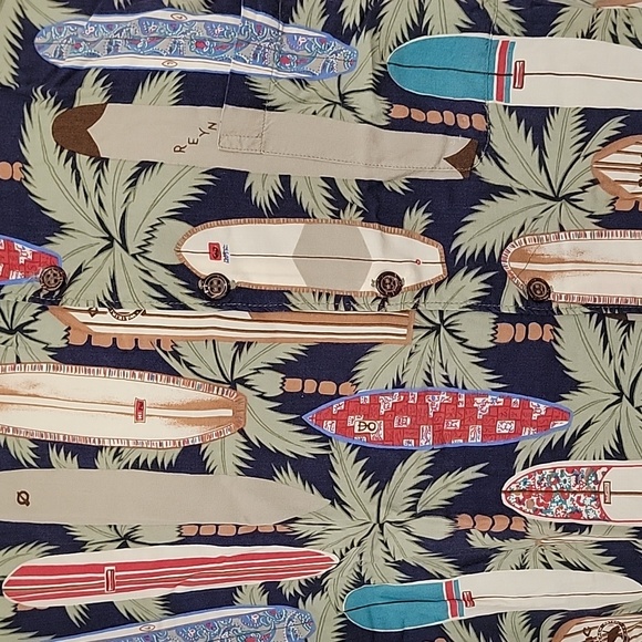 Reyn Spooner Surf board print Hawaiin Shirt Mens Size XLarge - Picture 3 of 8